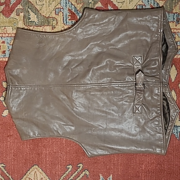 KENNETH COLE BROWN LEATHER VEST - Picture 6 of 10